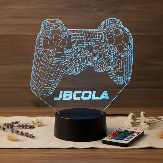 Lámpara LED Gamer Personalizada – Luz RGB con Nombre